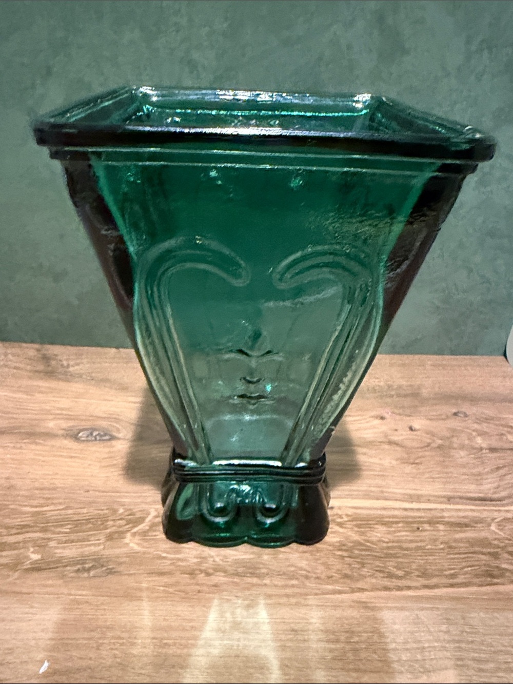 Green Decorative Glass Vase